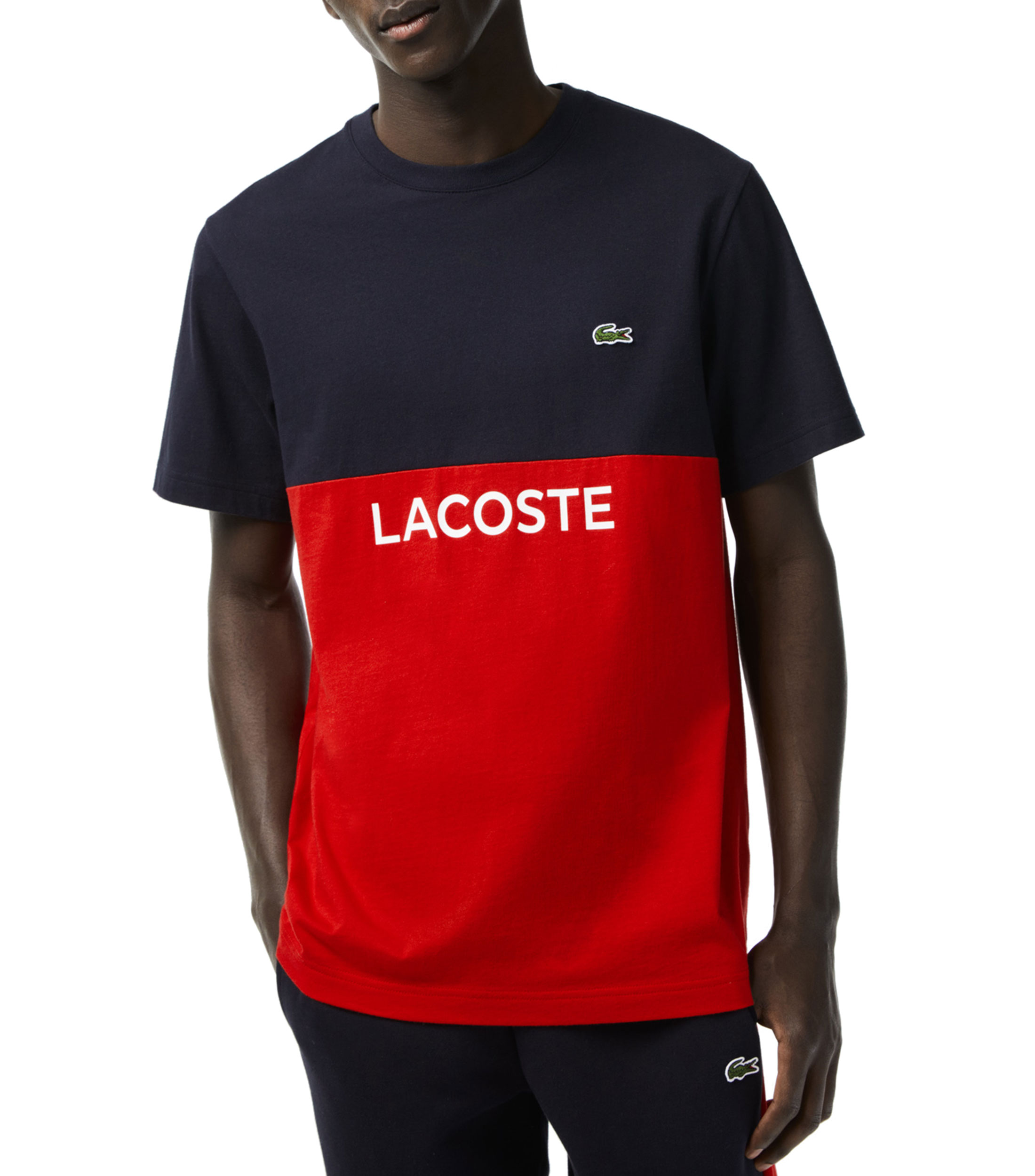 Playera lacoste sales cuello redondo